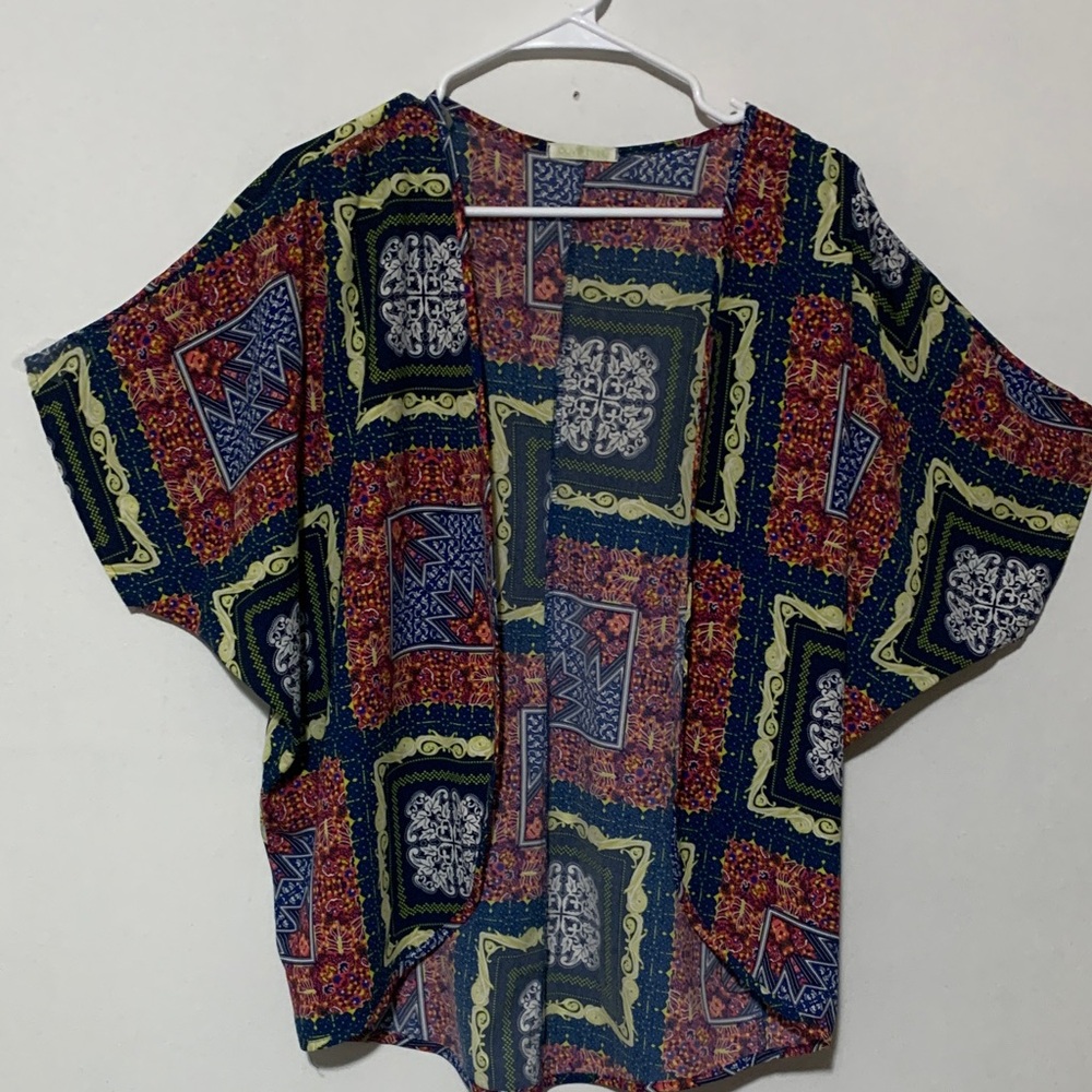 Olive Tree Multicolor Patterned Women's Short Cardigan